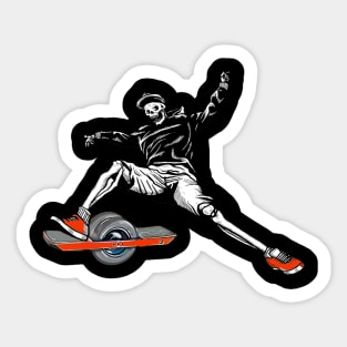 onewheel electric skateboard float life - skeleton onewheel Sticker